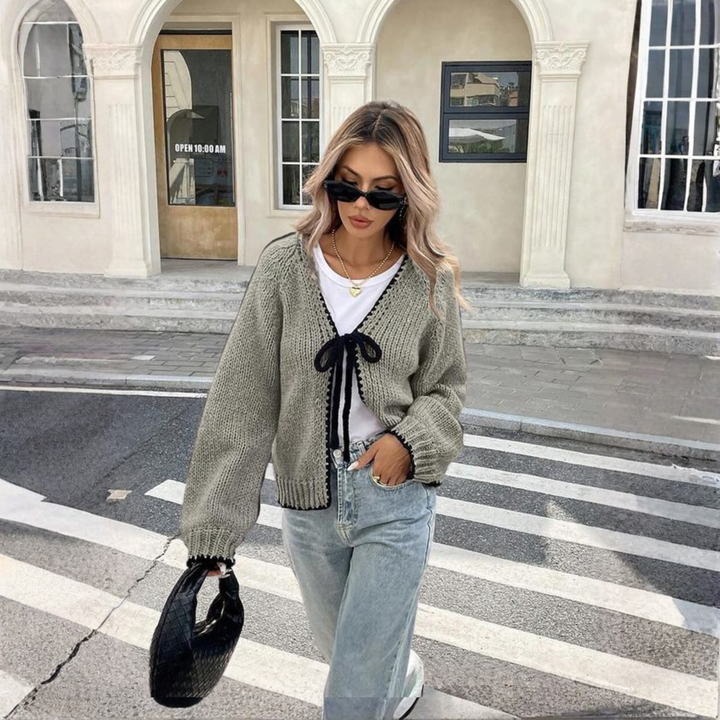MORIAH™ - Cozy Front-Tie Long Sleeve Cardigan