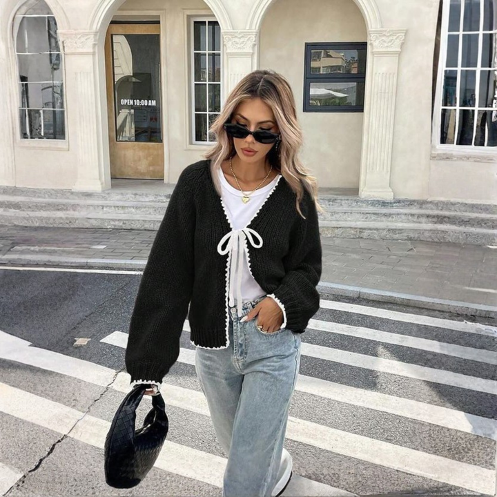 MORIAH™ - Cozy Front-Tie Long Sleeve Cardigan