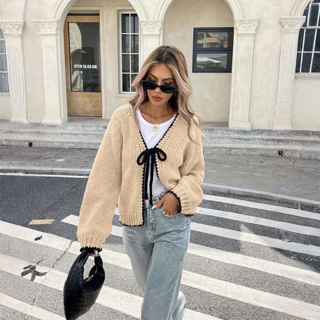 MORIAH™ - Cozy Front-Tie Long Sleeve Cardigan