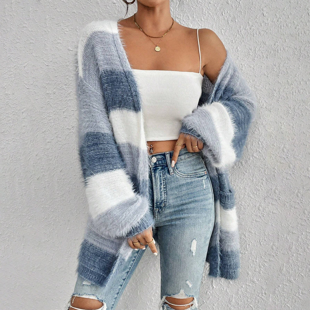 JULIETA™ - Cozy Open Front Long Sleeve Fuzzy Cardigan